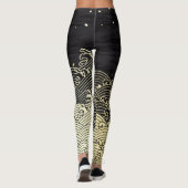 Leggings Vague dorée, texture papier. (Dos)