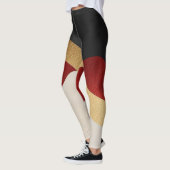 Leggings Vague Moderne Or Rouge Noir (Gauche)