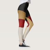 Leggings Vague Moderne Or Rouge Noir (Droite)