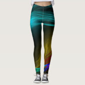 Leggings Vague néon coloré moderne (Devant)