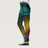 Leggings Vague néon coloré moderne (Gauche)