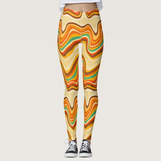 Leggings vague rétro chaud (Devant)