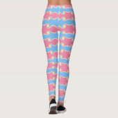Leggings Vagues Abstraites de torchis aux couleurs pastel L (Dos)