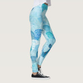 Leggings Vagues, baleine, texture bleu enfantine (Droite)