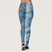 Leggings Vagues bleu océan (Dos)