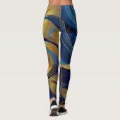 Leggings Vagues bleues et or (Dos)