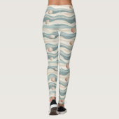 Leggings Vagues de coquillages de plage Boho (Dos)