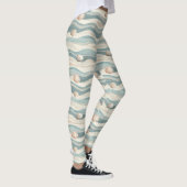 Leggings Vagues de coquillages de plage Boho (Droite)