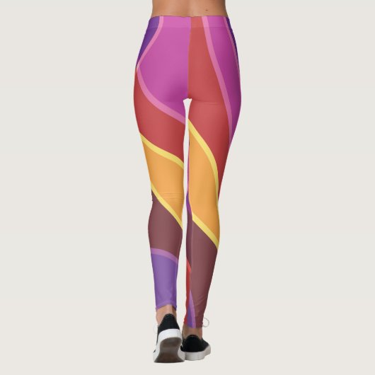 Leggings Vagues de couleur (Dos)