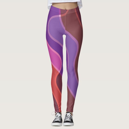 Leggings Vagues de couleur (Devant)