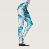 Leggings Vagues de l'océan bleu (Droite)