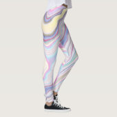 Leggings Vagues de marbre pastel rêveur (Droite)