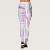 Leggings Vagues de marbre pastel rêveur (Dos)