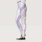 Leggings Vagues de marbre pastel rêveur (Gauche)