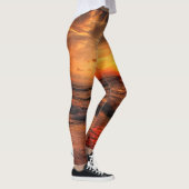 Leggings Vagues de mer coucher du soleil (Droite)
