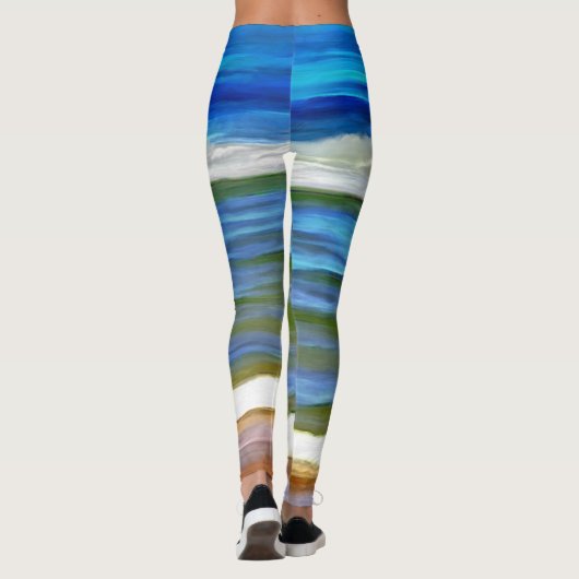 Leggings Vagues de plage 0346 (Dos)