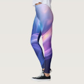 Leggings Vagues de rêve soyeuses – Flux abstrait (Gauche)