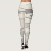 Leggings Vagues de texture blanche teinte (Dos)