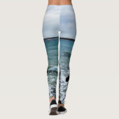 Leggings Vagues Et Bateaux De Pêche Sur L'Océan, (Dos)