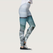 Leggings Vagues Et Bateaux De Pêche Sur L'Océan, (Droite)