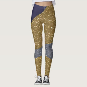 Leggings Vagues fracturées du paysage marin Abstrait 10