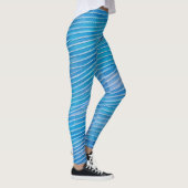 Leggings Vagues fracturées du paysage marin Abstrait 21 (Droite)