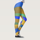 Leggings Vagues fracturées du paysage marin Abstrait 25 (Droite)