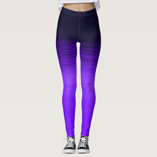 Leggings Vagues nocturnes roses (Devant)