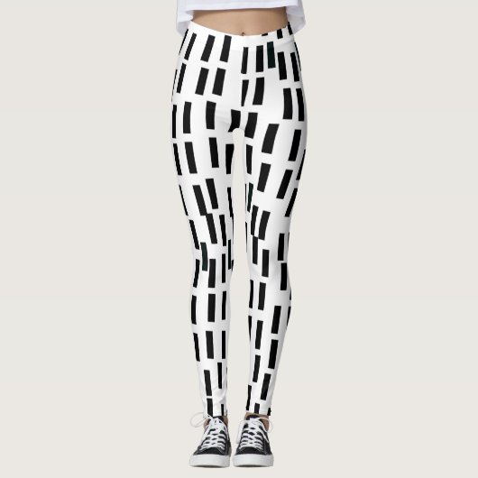 Leggings Vagues noires (Devant)