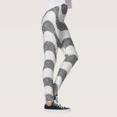 Leggings vagues noires et blanches en pavé portugais (Droite)