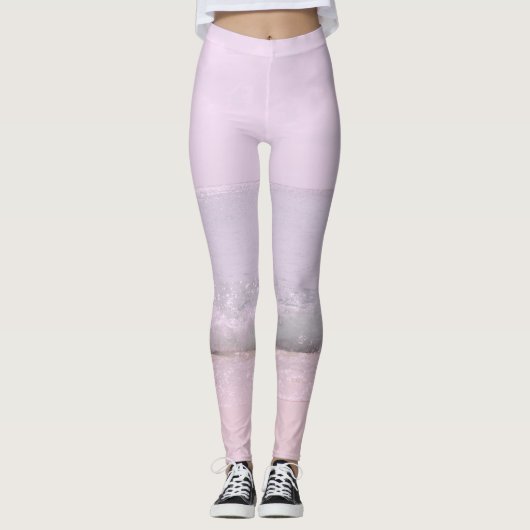 Leggings Vagues océaniques Pastel doux 5 (Devant)