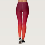 Leggings Vagues Ombre rouges et bordeaux (Dos)