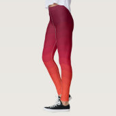 Leggings Vagues Ombre rouges et bordeaux (Gauche)