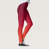 Leggings Vagues Ombre rouges et bordeaux (Droite)