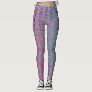 Leggings Vagues rétro kaléidoscopiques Abstraites