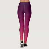 Leggings Vagues roses et mauve-foncé d'Ombre (Dos)