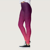 Leggings Vagues roses et mauve-foncé d'Ombre (Gauche)