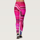 Leggings Vagues roses et violettes (Dos)
