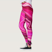 Leggings Vagues roses et violettes (Gauche)