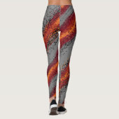 Leggings Vagues rouges et grises (Dos)