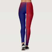 Leggings Vagues rouges et violettes (Dos)
