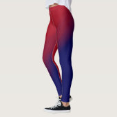 Leggings Vagues rouges et violettes (Gauche)