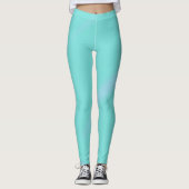Leggings Vagues sarcelle et turquoise (Devant)