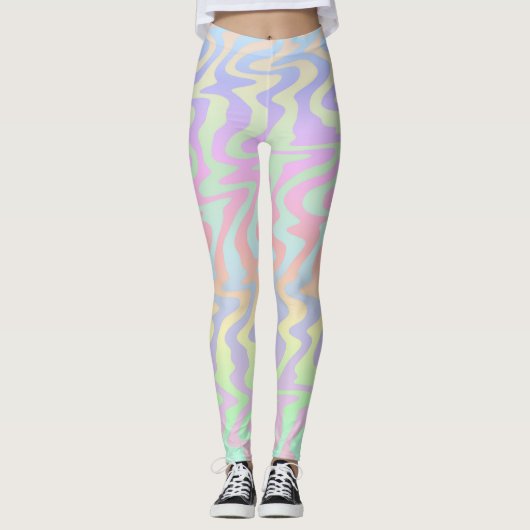 Leggings Vagues Trippy (Devant)