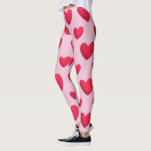 Leggings Valentine Arrière - plan Avec Amour Du Coeur (Gauche)