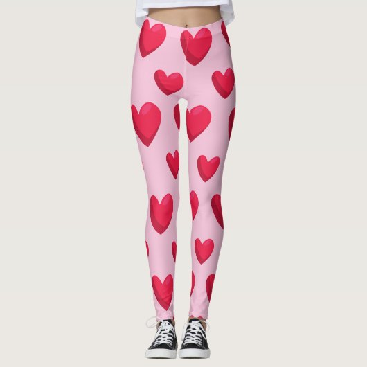 Leggings Valentine Arrière - plan Avec Amour Du Coeur (Devant)