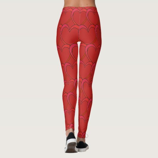 Leggings Valentine /Coeurs Aimer Compression (Dos)