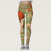 Leggings Valentine Cupids Love Antique Vintage (Devant)