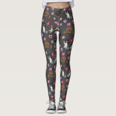 Leggings Valentine et amour Cavalier King Charles Spaniel (Devant)