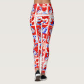 Leggings Valentine Retro Love Hugs Motif (Dos)